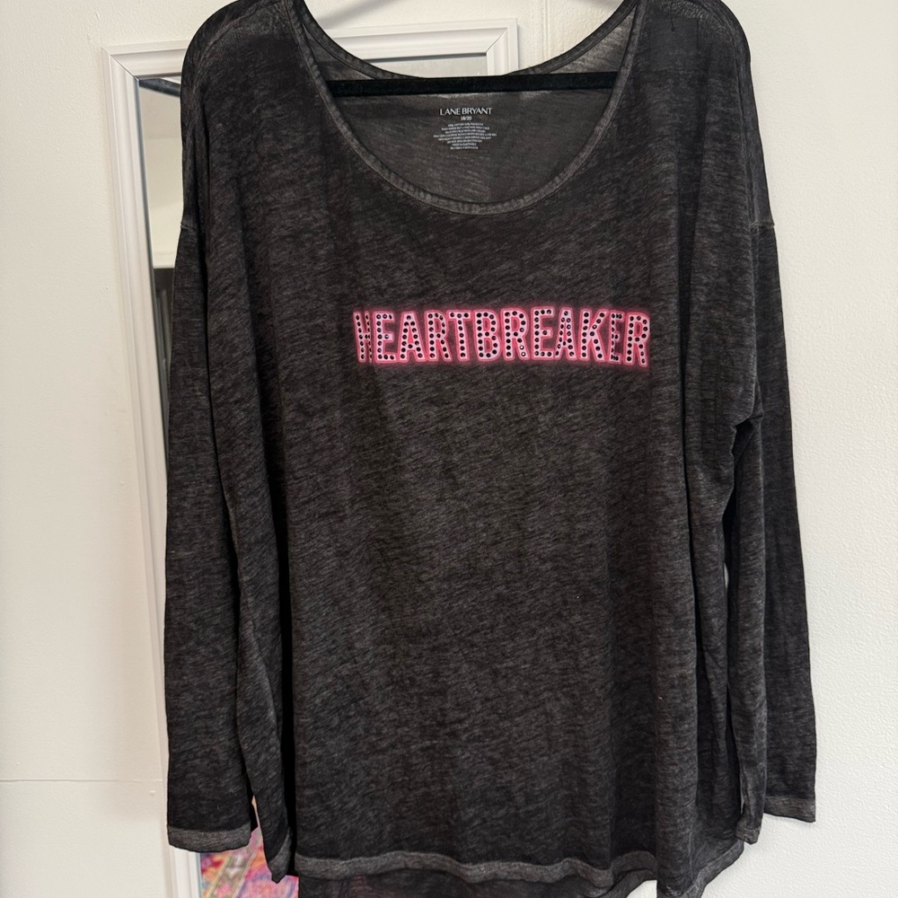 Lane Bryant Black Heartbreaker Top